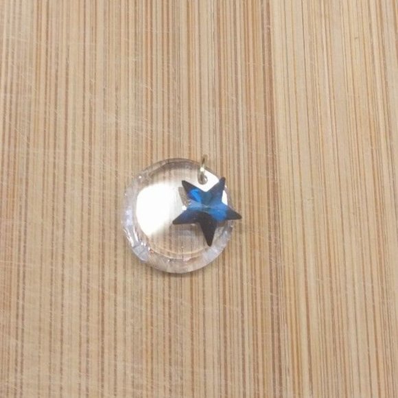 Celestial Star Moon Austrian Crystal Charm Pendant Necklace Iridescent Prismatic - Picture 7 of 9